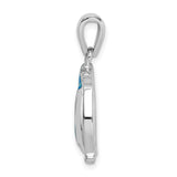 Sterling Silver Penguin Pendant with Blue Opal Inlay, Animal Theme, Unisex Jewelry