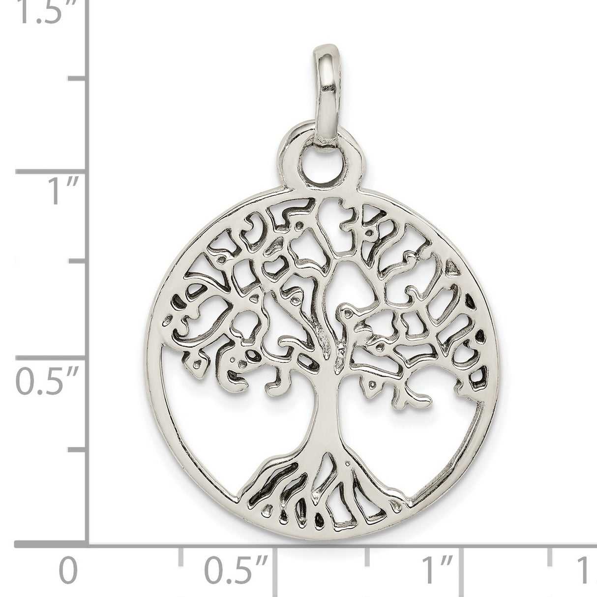 Sterling Silver Pendant, Tree of Life Openwork Design, Celtic Nature Motif for Women