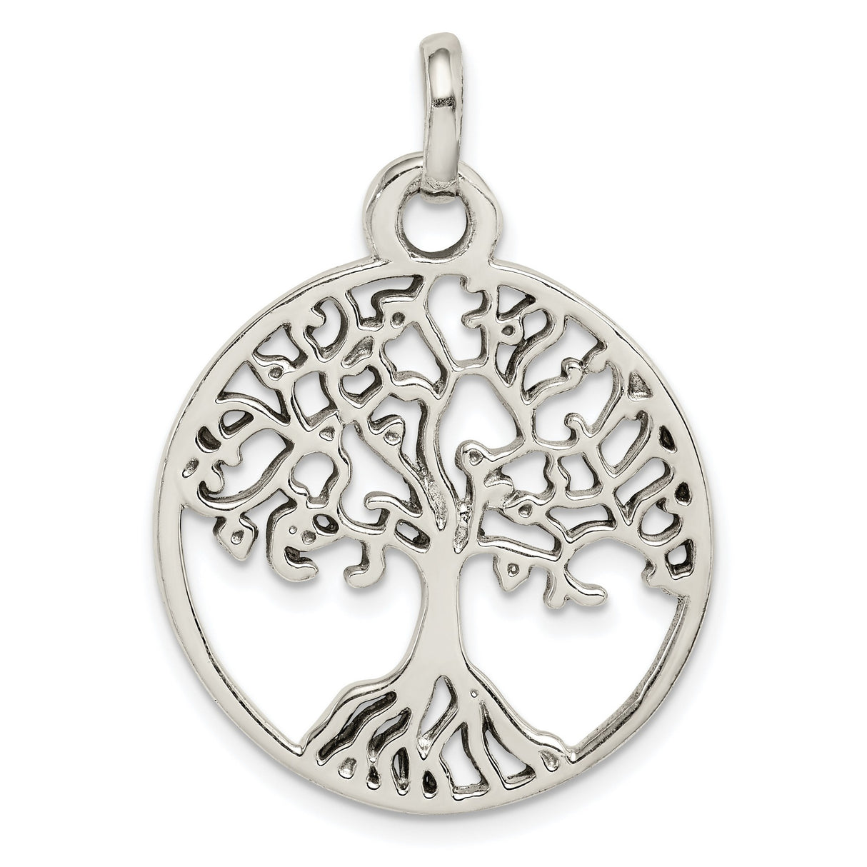 Sterling Silver Pendant, Tree of Life Openwork Design, Celtic Nature Motif for Women