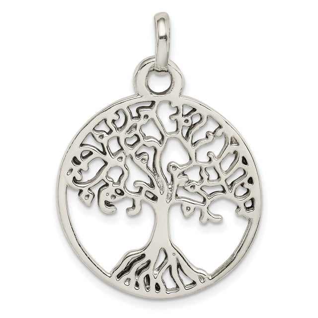 Sterling Silver Pendant, Tree of Life Openwork Design, Celtic Nature Motif for Women