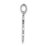 Lotus with Om Center Charm Pendant in Real 925 Sterling Silver