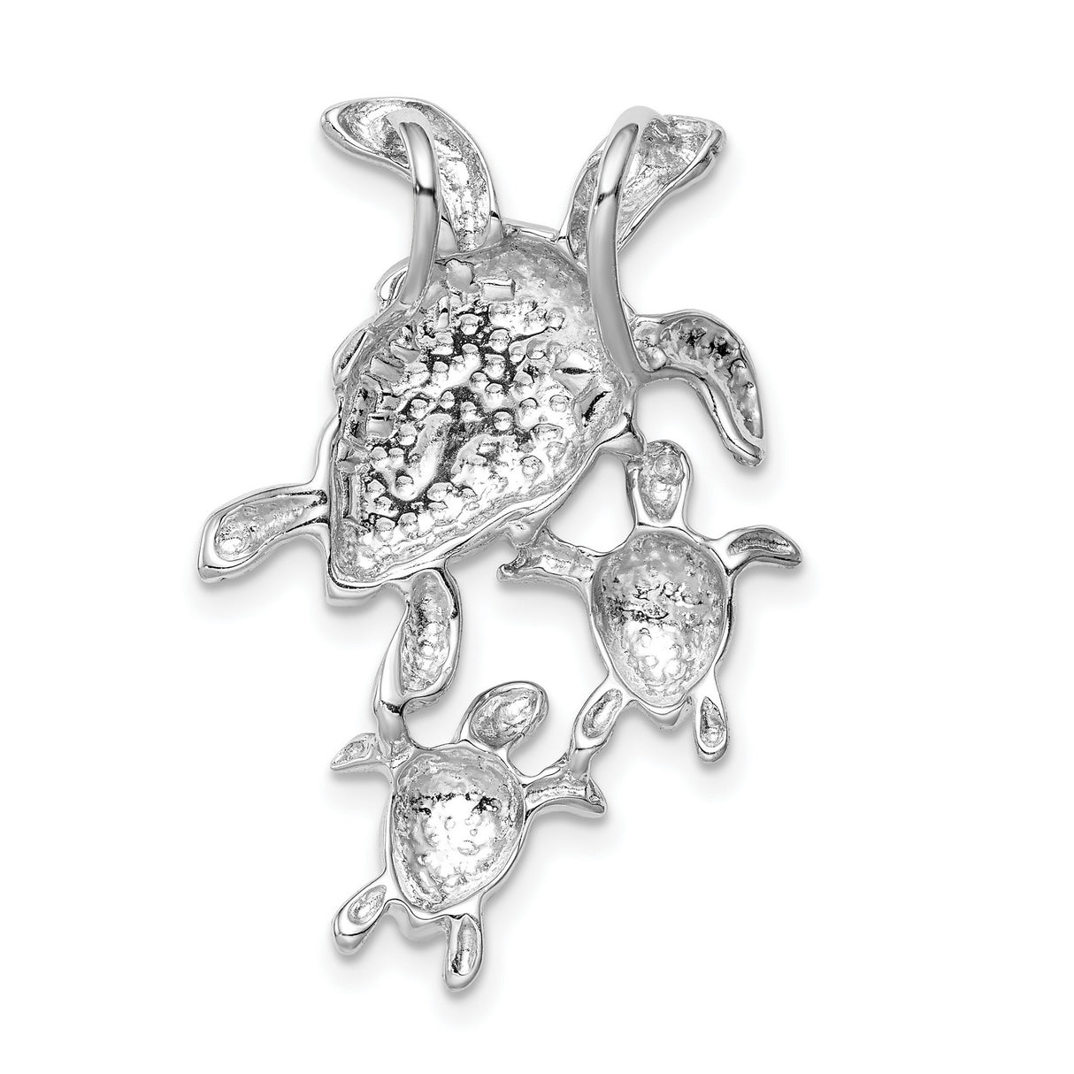 Sterling Silver Turtle Pendant with Lab Created Blue Opal Inlay, Ocean Life Theme