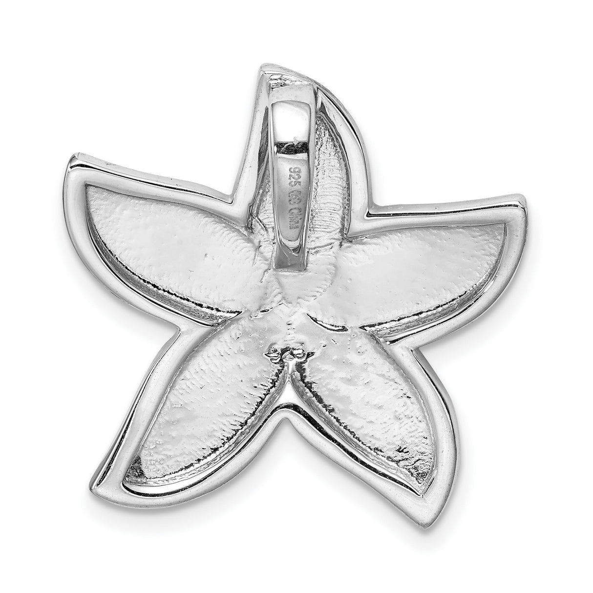 Sterling Silver Starfish Pendant with Blue Lab Created Opal, Nautical Ocean Style Jewelry