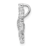 Sterling Silver Snowflake Pendant with Cubic Zirconia, Winter Holiday Charm Design for Women