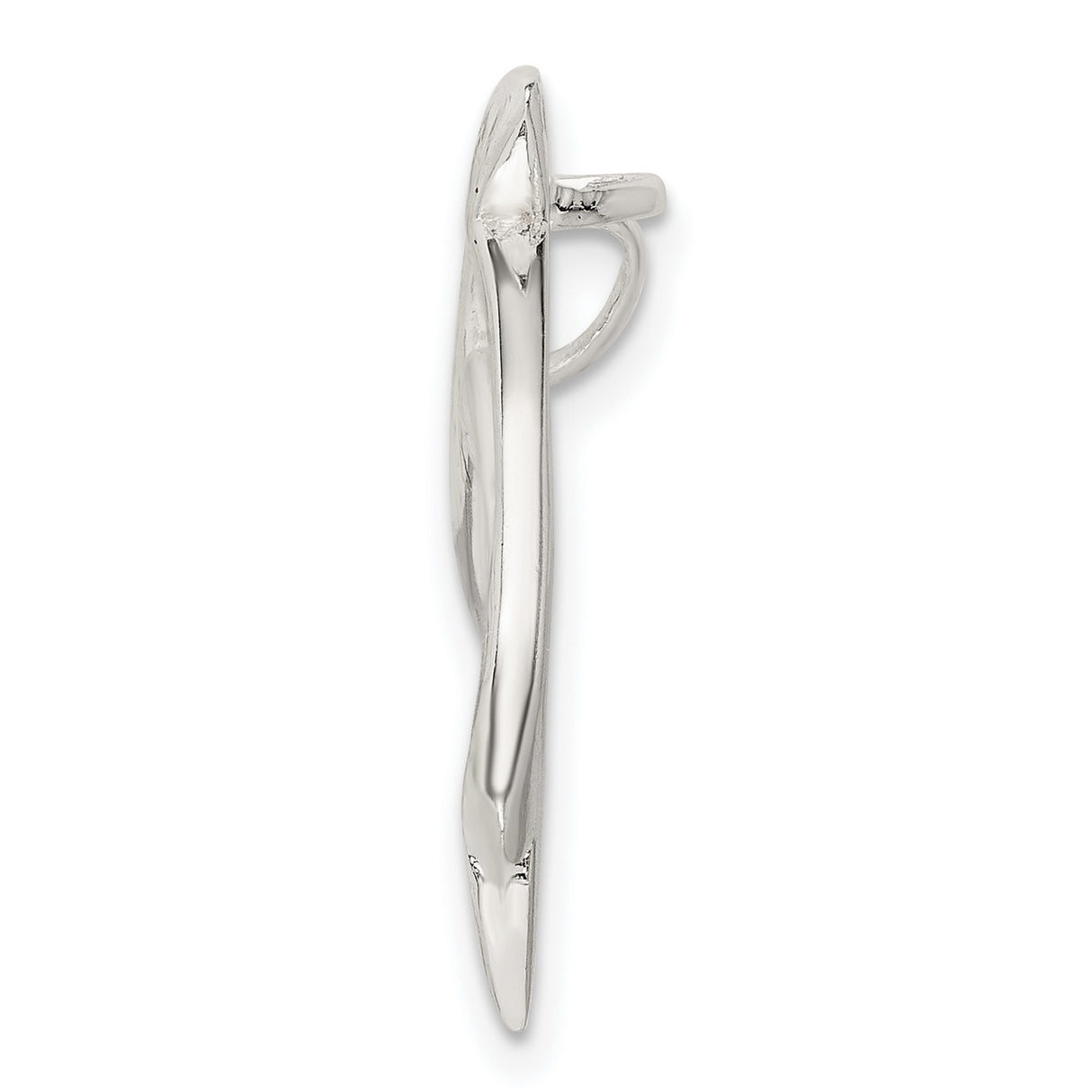 Sterling Silver Dolphin Pendant with Open Outline Design and Nautical Theme