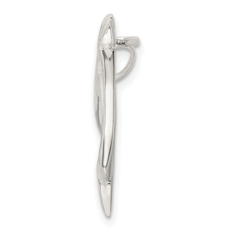 Sterling Silver Dolphin Pendant with Open Outline Design and Nautical Theme