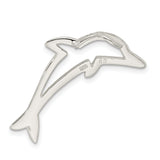 Sterling Silver Dolphin Pendant with Open Outline Design and Nautical Theme