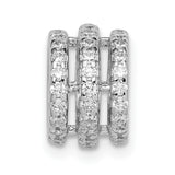 CZ Slide Chain Slide Charm Pendant in Real 925 Sterling Silver