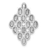 Sterling Silver Pendant with Raised Oval Cluster, Abstract Geometric Design for Women or Unisex