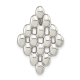 Sterling Silver Pendant with Raised Oval Cluster, Abstract Geometric Design for Women or Unisex
