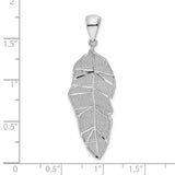 Sterling Silver Feather Pendant, Textured Boho Nature-Inspired Design for Women, 18 Inch Chain Included