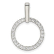 Sterling Silver Open Circle Pendant with Cubic Zirconia, Minimalist Eternity Symbol Jewelry for Women