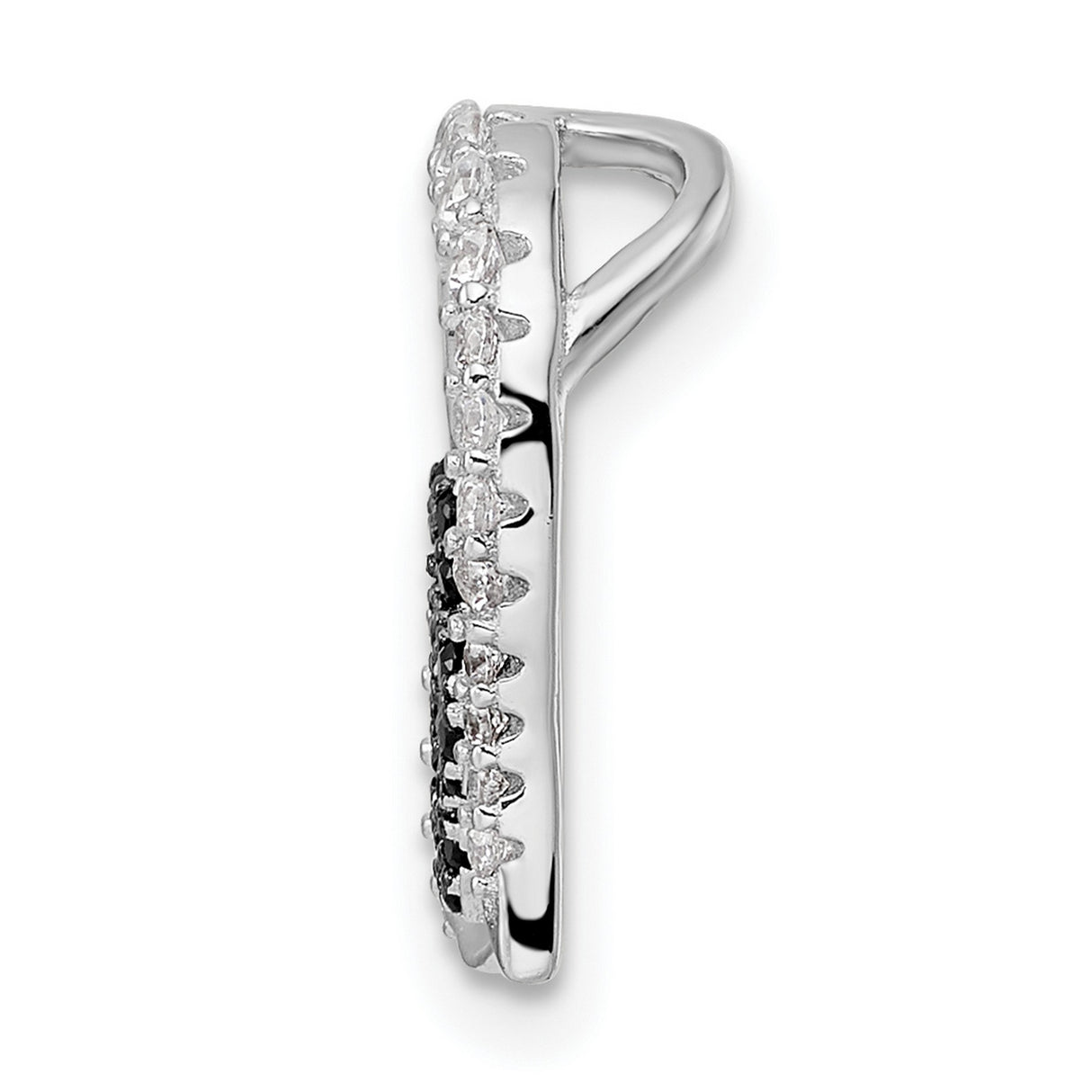 Sterling Silver Heart Pendant with Cubic Zirconia Paw Print, Pet Memorial Jewelry for Women