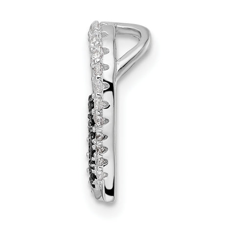 Sterling Silver Heart Pendant with Cubic Zirconia Paw Print, Pet Memorial Jewelry for Women