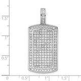 Polished CZ Charm Pendant in Real 925 Sterling Silver