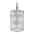 Polished CZ Charm Pendant in Real 925 Sterling Silver