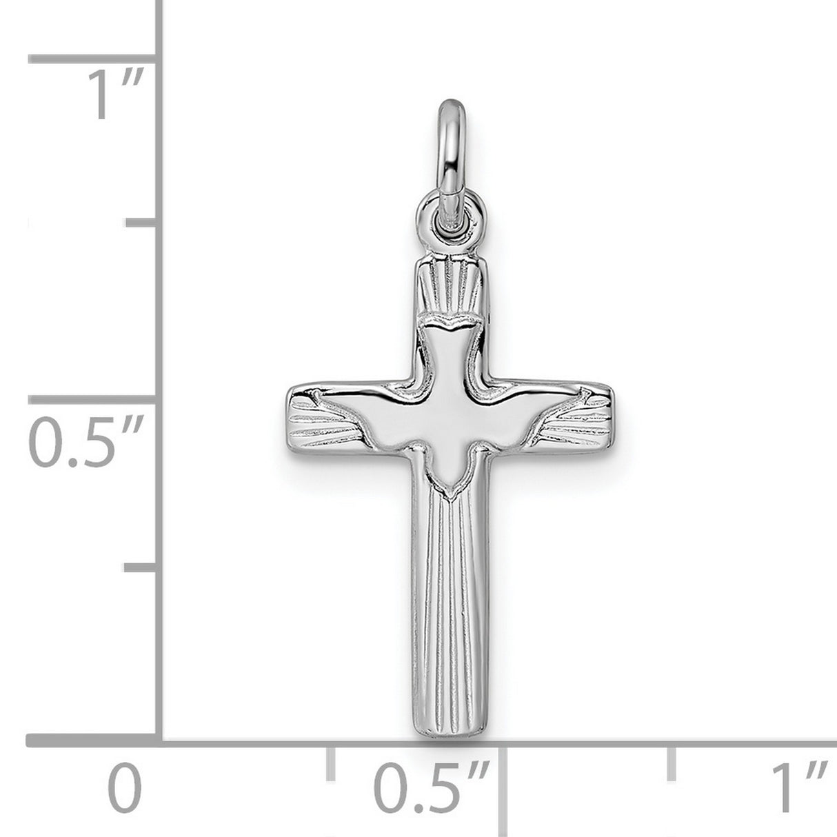 Sterling Silver Pendant with Dove Cross Design, Holy Spirit Symbol, Christian Jewelry for Men and Women