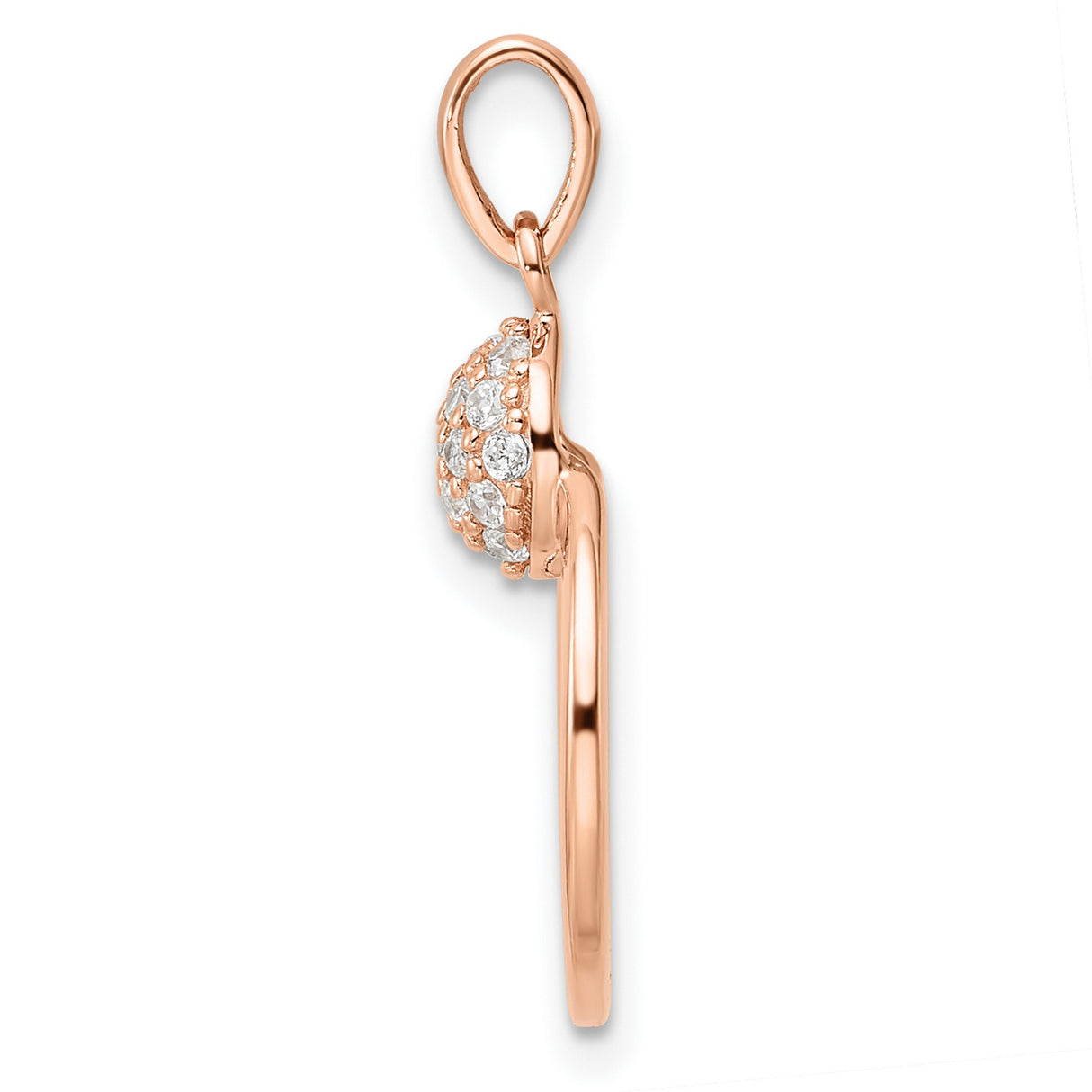 CZ Circle Charm Pendant in Real 925 Sterling SIlver