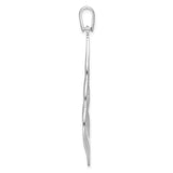 Sterling Silver Celtic Pendant with Teardrop and Interlocking Heart Knot Design
