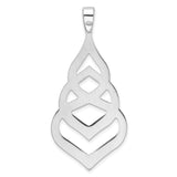 Sterling Silver Celtic Pendant with Teardrop and Interlocking Heart Knot Design