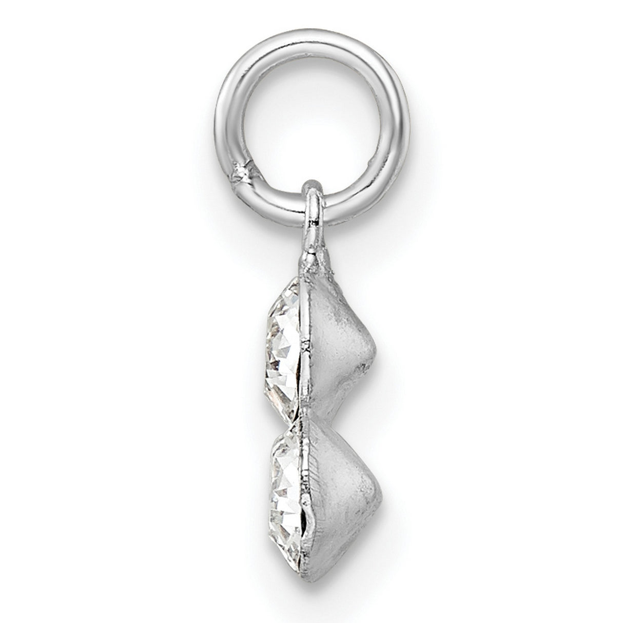 Sterling Silver Triangle Pendant with Cubic Zirconia, Cluster Design, Minimalist Jewelry for Women