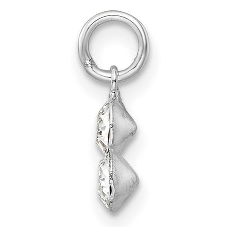 Sterling Silver Triangle Pendant with Cubic Zirconia, Cluster Design, Minimalist Jewelry for Women