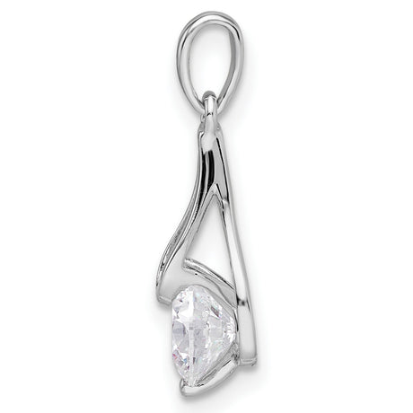 CZ Charm Pendant in Real 925 Sterling Silver