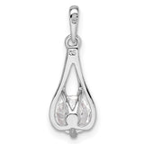 CZ Charm Pendant in Real 925 Sterling Silver