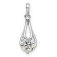 CZ Charm Pendant in Real 925 Sterling Silver
