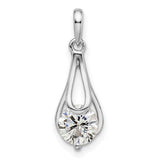 CZ Charm Pendant in Real 925 Sterling Silver