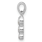 Sterling Silver Pendant with Trio Cubic Zirconia, Vertical Bezel Set, Modern Minimalist Design