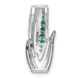 Sterling Silver Flame Pendant with Cubic Zirconia, Abstract Growth and Vitality Design for Women