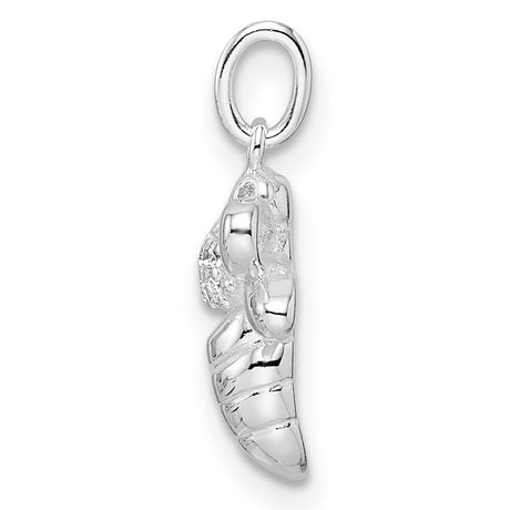 Sterling Silver Bee Pendant with Cubic Zirconia, Nature-Inspired Honeybee Charm for Women