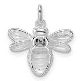Sterling Silver Bee Pendant with Cubic Zirconia, Nature-Inspired Honeybee Charm for Women