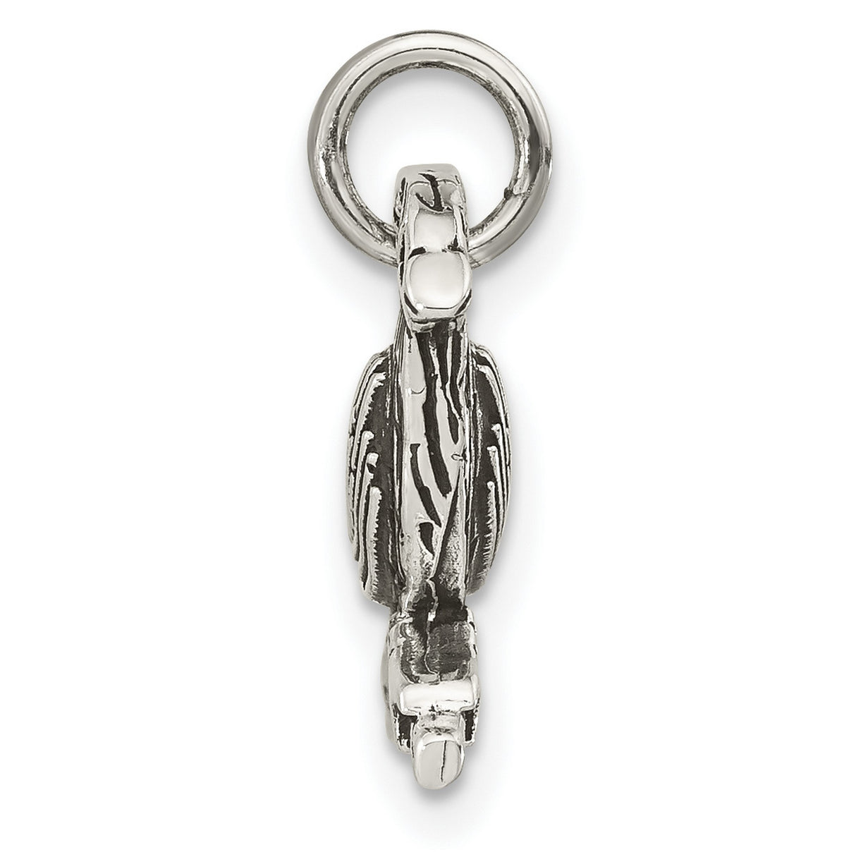 Sterling Silver Cardinal Bird Pendant, Memorial Jewelry with Detail and Symbolic Design