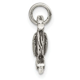 Sterling Silver Cardinal Bird Pendant, Memorial Jewelry with Detail and Symbolic Design