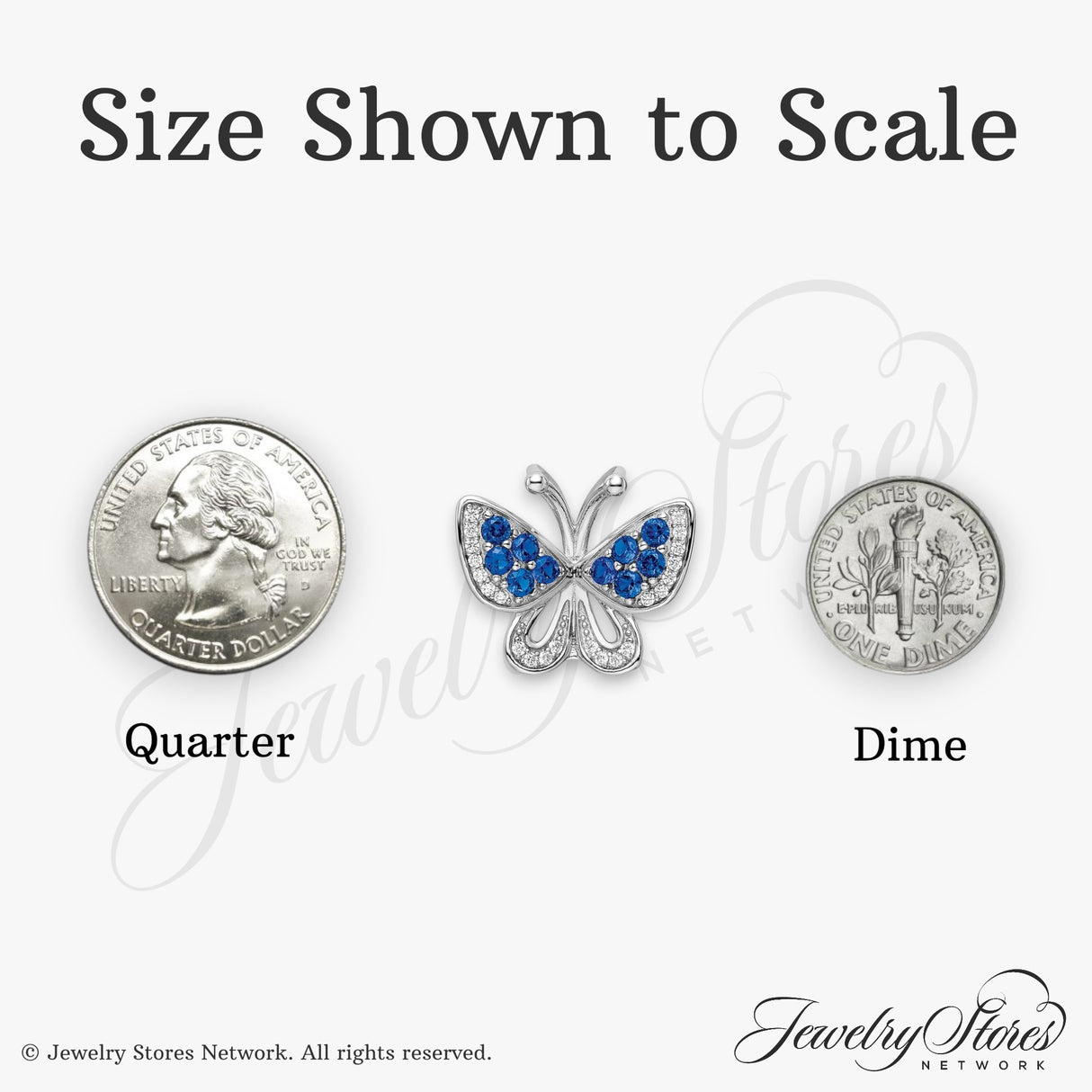Sterling Silver Butterfly Pendant with Blue and White Cubic Zirconia, Nature Inspired Jewelry for Women