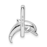 Sterling Silver Dolphin Pendant with Cubic Zirconia, Nautical Ocean-Inspired Jewelry for Women