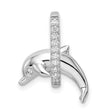 Sterling Silver Dolphin Pendant with Cubic Zirconia, Nautical Ocean-Inspired Jewelry for Women