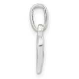 Sterling Silver Heart Pendant with Open Design and Rose Gold Inner Heart for Women