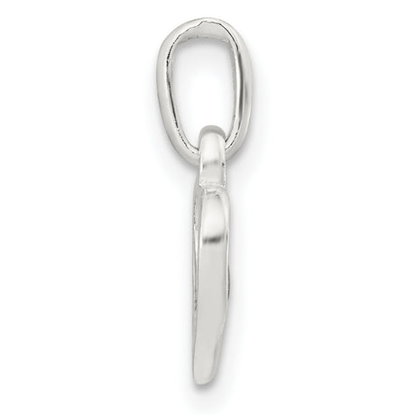Sterling Silver Heart Pendant with Open Design and Rose Gold Inner Heart for Women