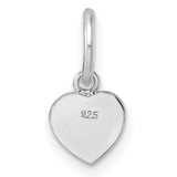 Sterling Silver Heart Pendant with Rainbow Enamel Stripes, LGBTQ Pride Jewelry