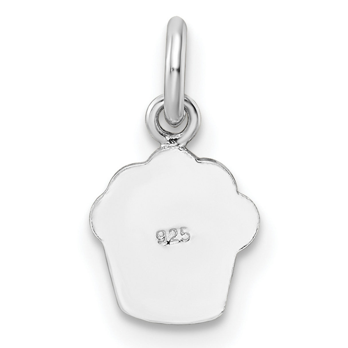 Sterling Silver Cupcake Charm with Colorful Enamel Sprinkles and Purple Wrapper