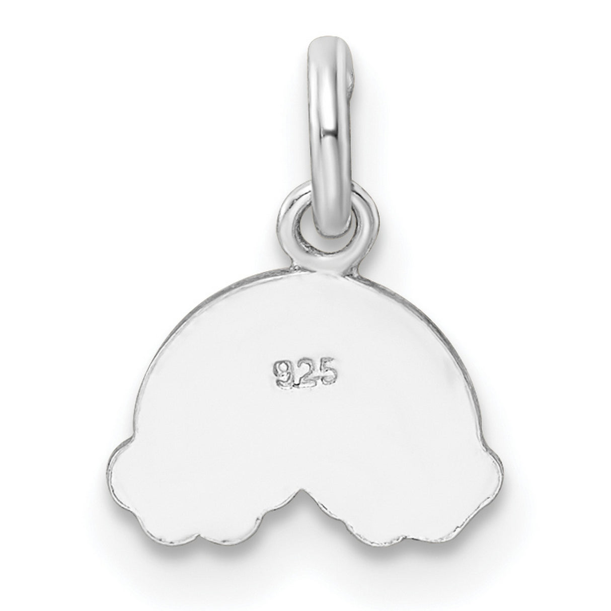 Sterling Silver Rainbow Pendant with Colorful Enamel Clouds, Symbol of Hope and Inclusivity