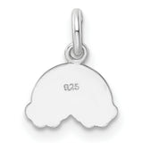 Sterling Silver Rainbow Pendant with Colorful Enamel Clouds, Symbol of Hope and Inclusivity