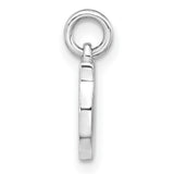 Polished Brushed Cat Childrens Charm Pendant in Real 925 Sterling Silver