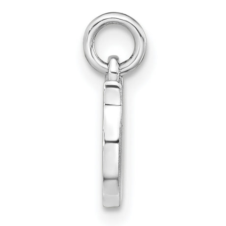 Polished Brushed Cat Childrens Charm Pendant in Real 925 Sterling Silver