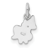 Sterling Silver Unicorn Charm Pendant with Pink and White Enamel, Whimsical Fantasy Jewelry for Girls