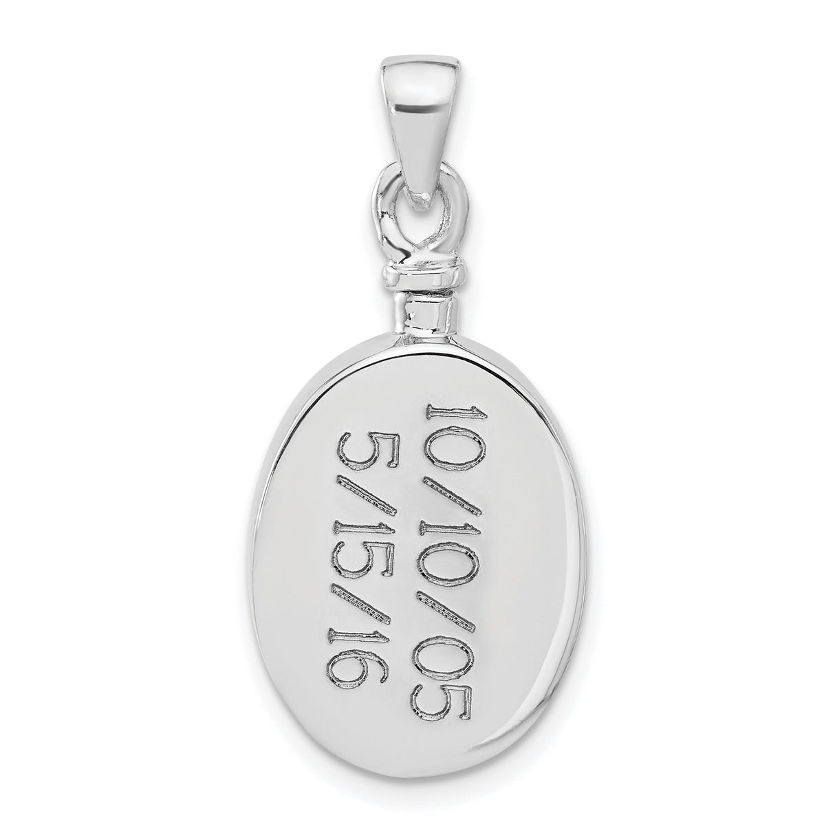 Sterling Silver Dog Pendant with Jumping Dog Silhouette and Frisbee, Pet Memorial Charm