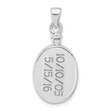 Sterling Silver Dog Pendant with Jumping Dog Silhouette and Frisbee, Pet Memorial Charm